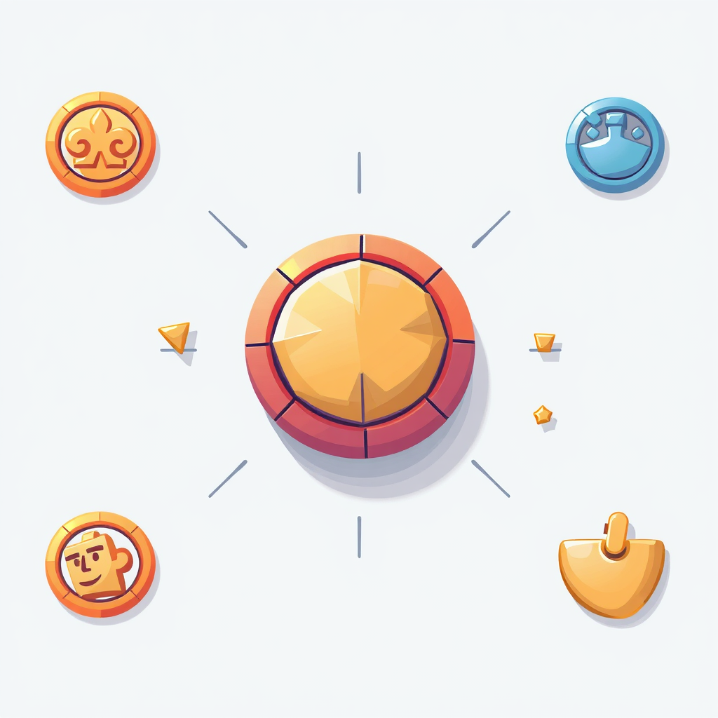 Sub-Design Idea 5: Collectible AR Icon Fragments. A gamified system where users discover or earn fragments of interaction or achievement icons within their AR experiences. Completing a set of fragments unlocks the full icon, its functionality, or a unique AR visual effect.