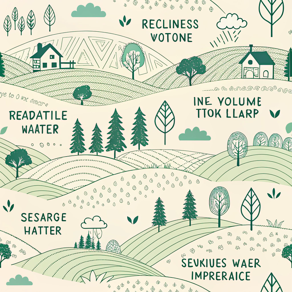 SparseField Composition: Patterns emphasizing large areas of negative space with minimal, strategically placed design elements. This approach significantly reduces overall ink volume, thereby lowering water consumption associated with ink manufacturing and print machine cleanup, especially for water-based inks.
