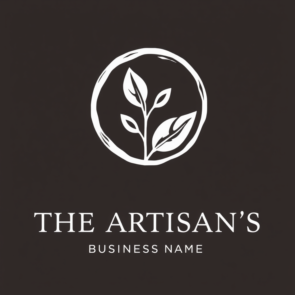 The Artisan's Initial/Symbol: Create a monogram or a distinctive symbol (e.g., a stylized leaf for natural products, a needle for textiles, a hammer for woodworking) enclosed within an imperfect circle or organic shape. Pair this with a clean, legible font for the full business name to emphasize a personal yet refined touch.