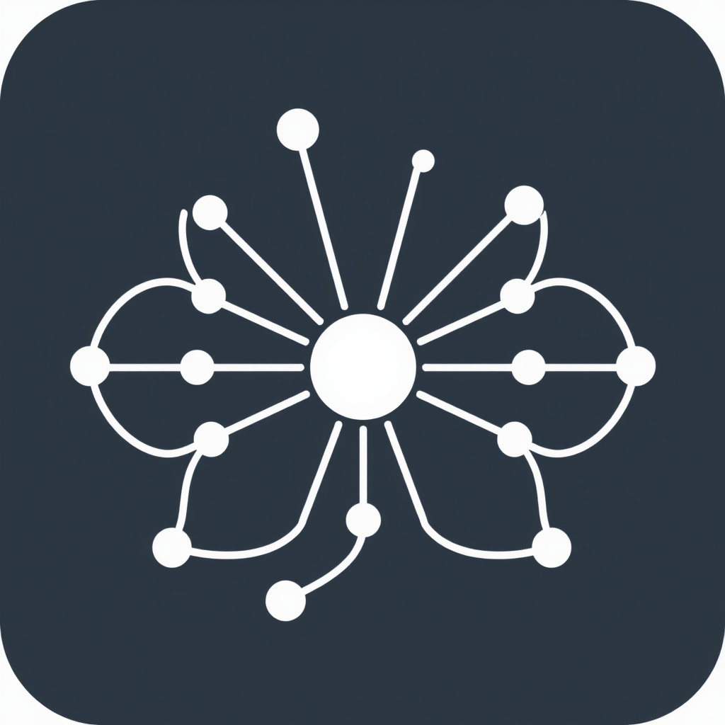 A central, prominent node with stylized, branching lines radiating outwards, symbolizing signal propagation or learning expansion.