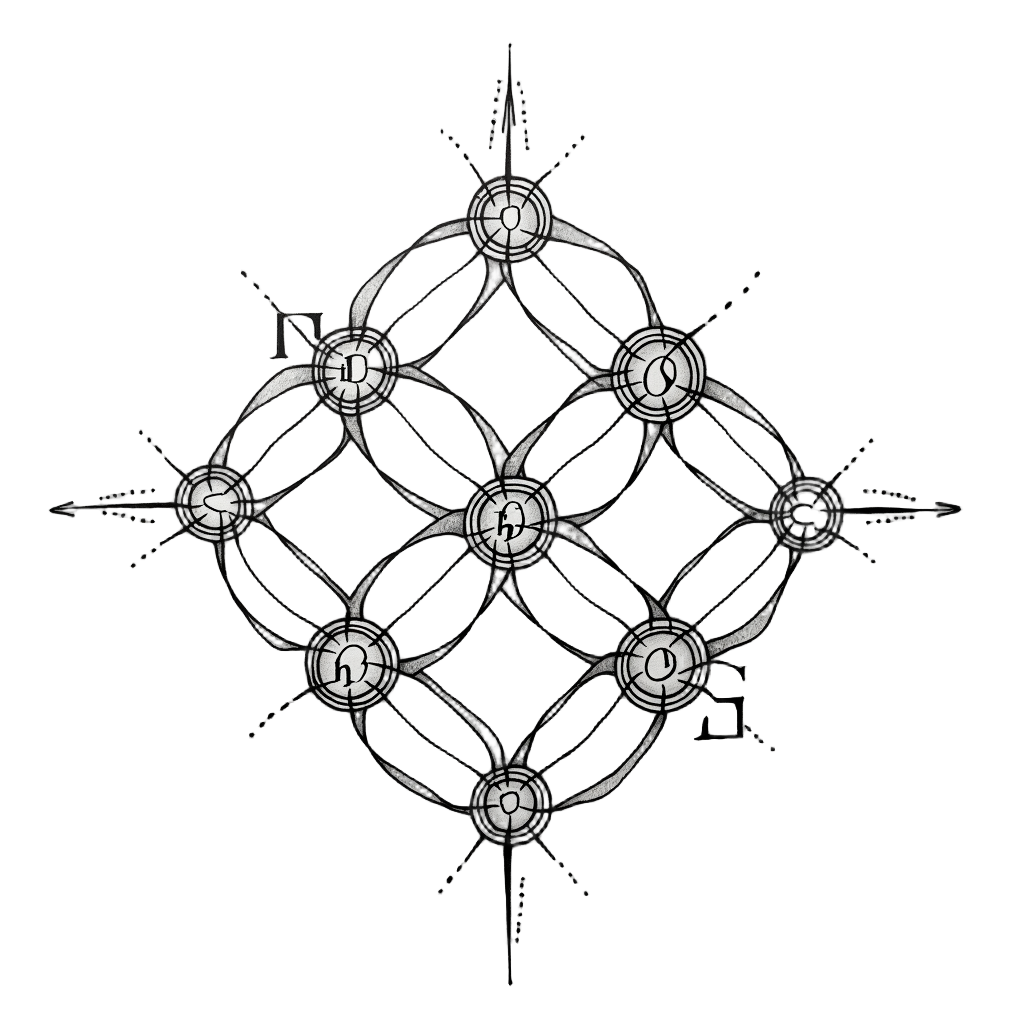Sub-design 4: A geometric or abstract design using the significant digits of Planck's constant (e.g., 6, 6, 2, 6) to form a repeating pattern or a unique symbol, with a discrete 'h' incorporated somewhere. This could be suitable for dotwork or fine-line style.