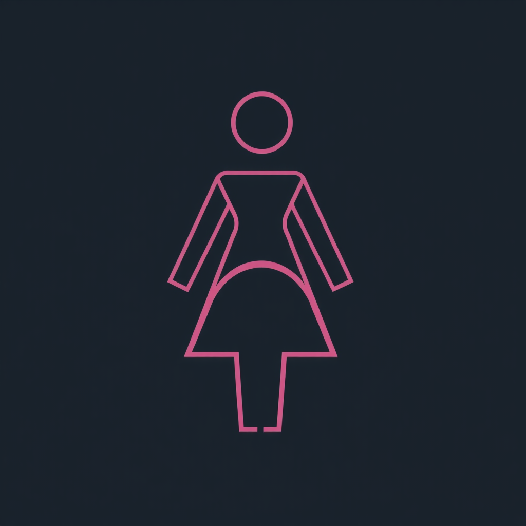 A geometric icon with interlocking shapes forming a stylized representation of women.