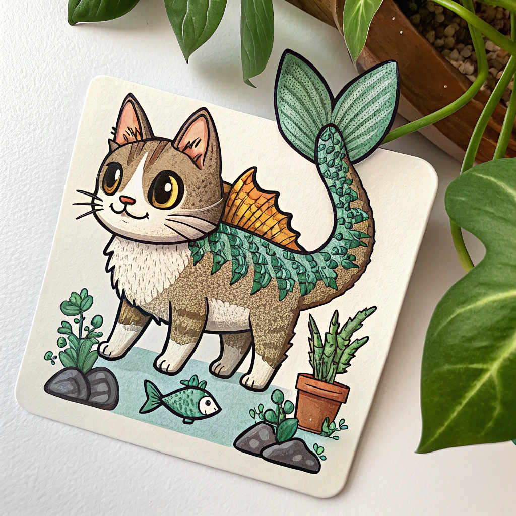 Pixel Pet Mashups: AI-generated hybrid creatures combining features of two different animals or objects in a pixel art style (e.g., a cat-fish, a dog-plant).