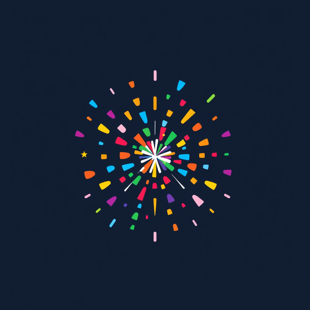 A simple icon for 'Confetti' could be a burst of colorful confetti pieces emanating from a central point, conveying celebration and excitement.