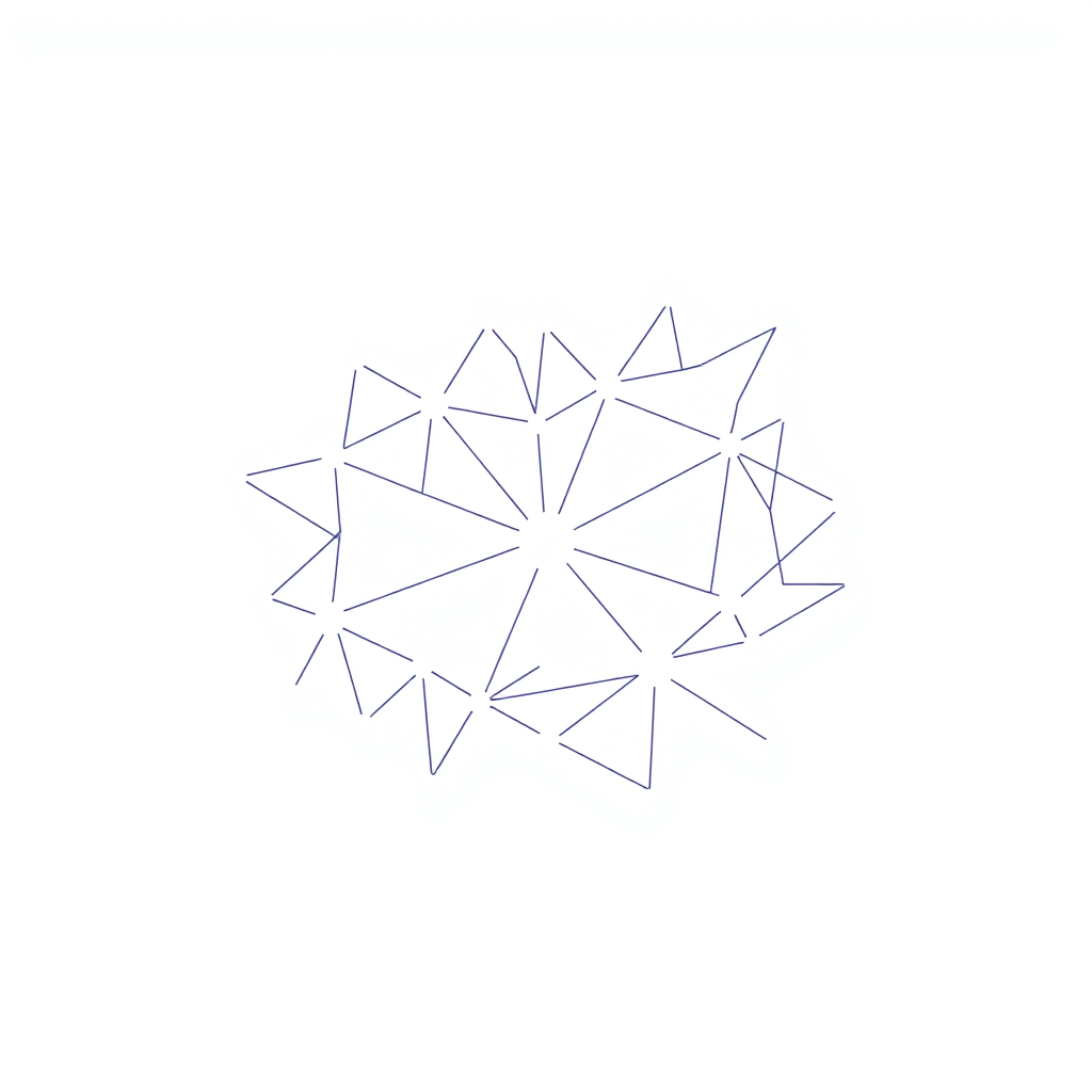 Sub-Idea 1 (Abstract Network): A dynamic design of interconnected nodes and lines forming an abstract, flowing shape to symbolize connectivity and complex solutions made simple. Use a modern sans-serif font for a tech-savvy feel.