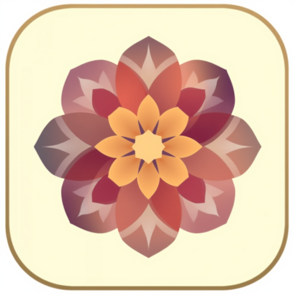 An icon featuring abstract geometric shapes (representing data structures) that organically morph or 'grow' into a more complex and aesthetically pleasing pattern or natural form, like a blooming flower or a swirling galaxy.