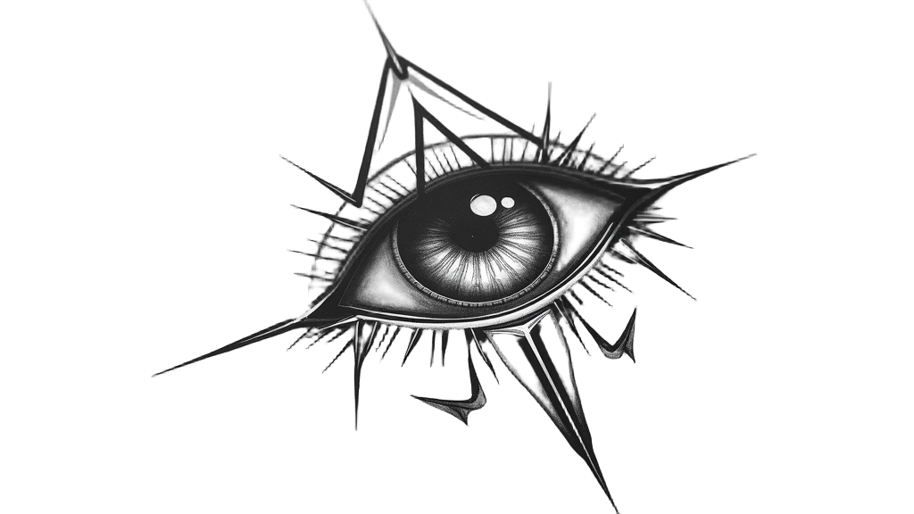 Logo Idea: A sleek logo combining a stylized mechanical iris with the letter 'A' (for AI) subtly integrated into the triangular shape of the Eye of Providence, suitable for a tech brand.