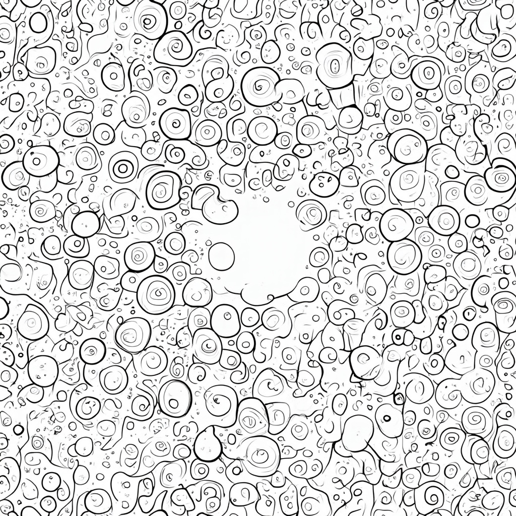 English Translation: Quantum Science Coloring Book Pages - The Quantum Foam: Spacetime Bubbles. (Original text is already in English)