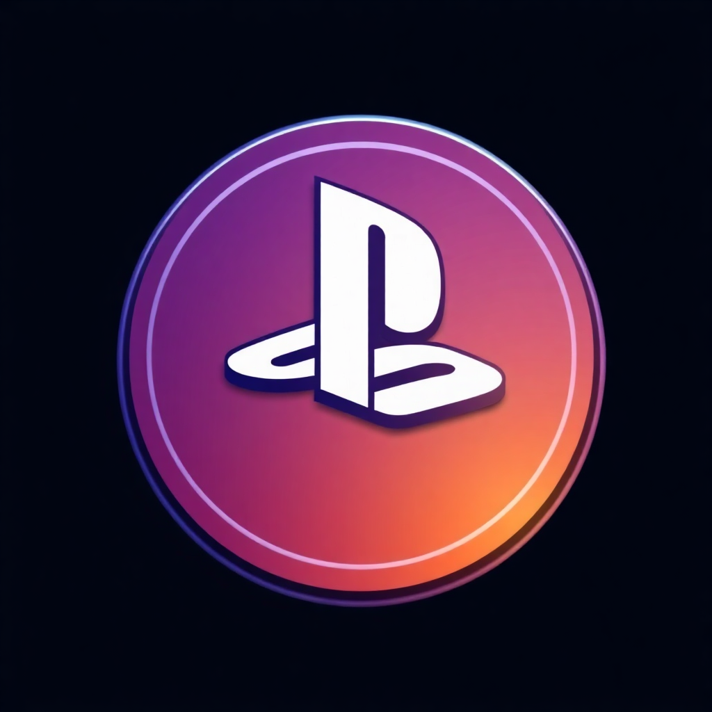 The image is a circular logo with the letter B in the center. The logo is in the shape of a circle and is colored in shades of purple, orange, and pink. The background is black, making the colors of the logo stand out. The overall design is simple and minimalistic.