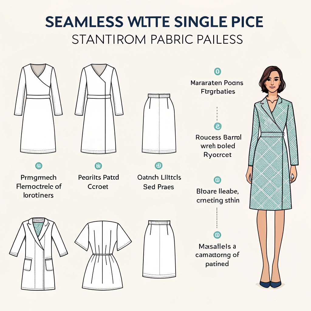 One-Piece Wonder Garments: Develop innovative single-piece garment patterns that utilize the entire width of standard fabric rolls, transforming a rectangular piece of cloth into a complex 3D garment through strategic cuts and folds, eliminating offcuts.