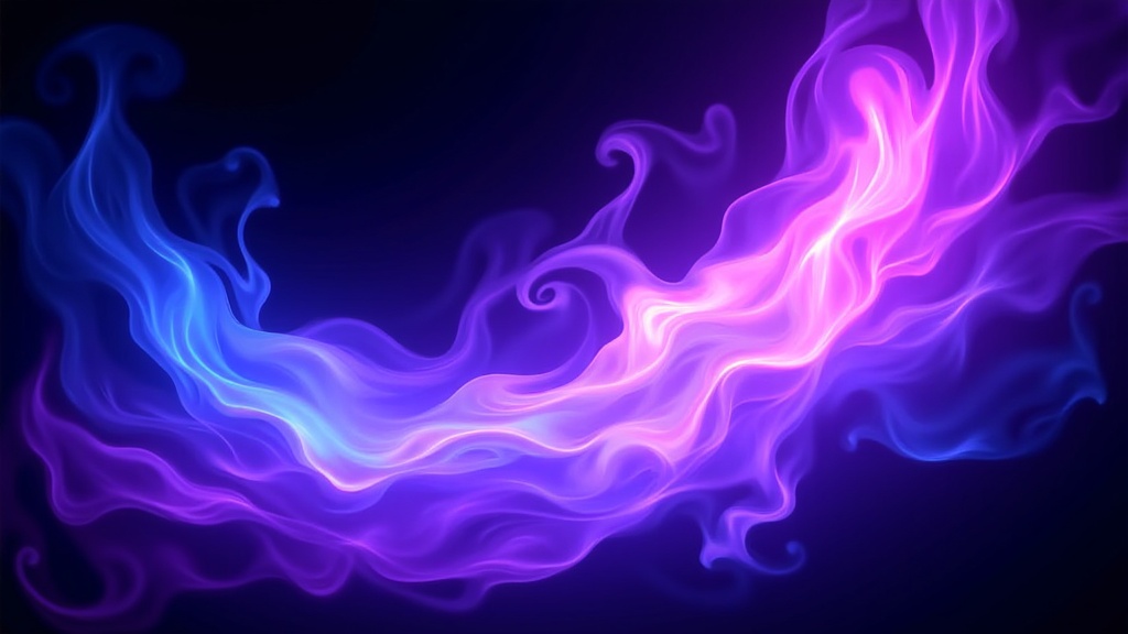 The image is an abstract digital art piece that appears to be a combination of blue and pink colors. The background is black, and the colors are arranged in a wave-like pattern that creates a sense of movement and energy. The blue color is on the left side of the image, while the pink color is in the center. The pink color has a gradient effect, with the blue color on the right side and the purple color in the middle. The waves are curved and wavy, creating a dynamic and dynamic look. The overall effect is one of energy and movement.