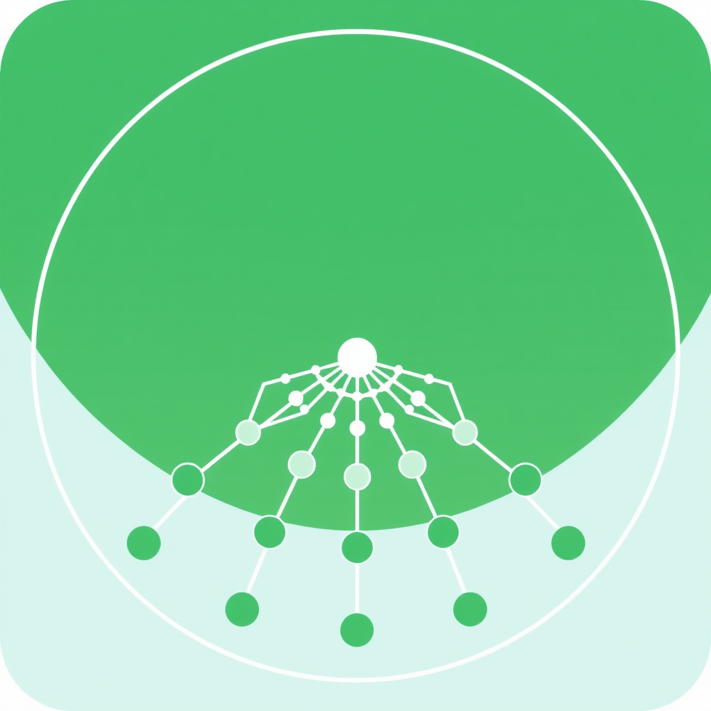 Sub-design 1: Figures linked in a circular or semi-circular formation below a central point, resembling a net catching something. Use calming blues and greens.