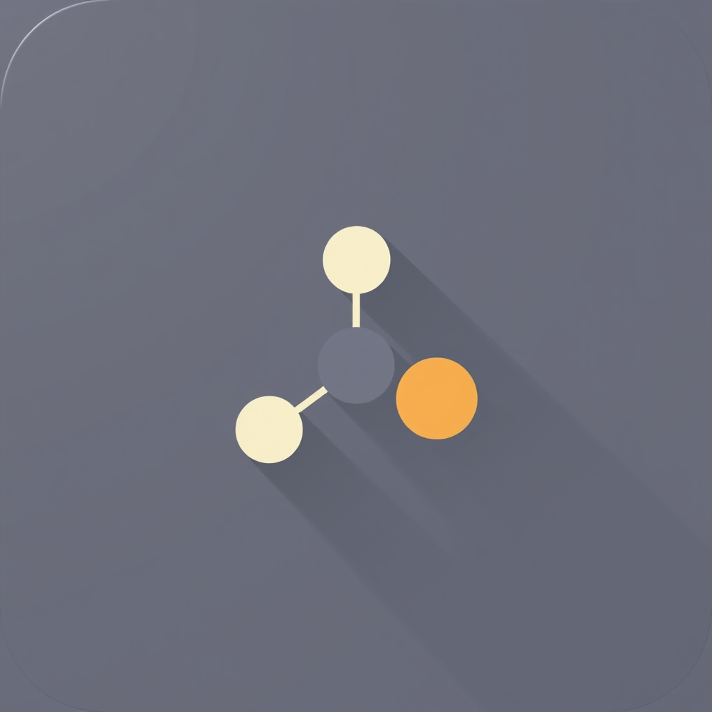 Simple Icon Idea: Minimalist design featuring three interconnected circles with subtle connecting lines, symbolizing a basic neural unit.