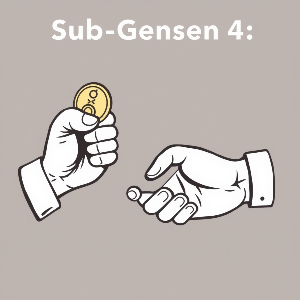 Sub-design 4: Hand Gestures. Protectionism symbolized by a closed fist, possibly guarding a coin or abstract good. Free Trade represented by an open hand or two hands shaking, signifying openness and agreement.