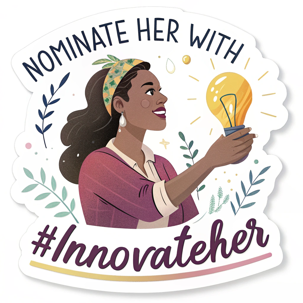 A social media campaign encouraging users to nominate and celebrate female innovators in their own communities, using a dedicated hashtag.
