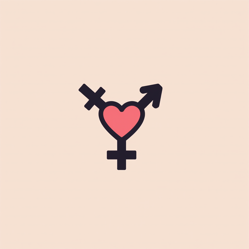 Simple Icon Idea: A clean, modern icon combining the transgender symbol (⚧) with a heart (❤) to symbolize love and support, or with an equality sign (=) to emphasize rights.