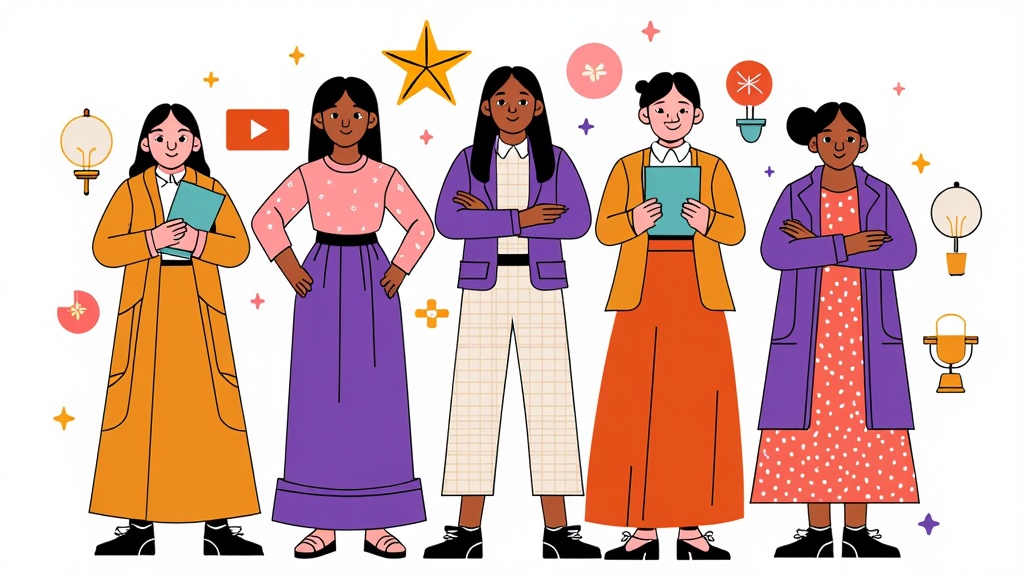 A collage of women from different eras and cultures, each representing a milestone in women's rights history.