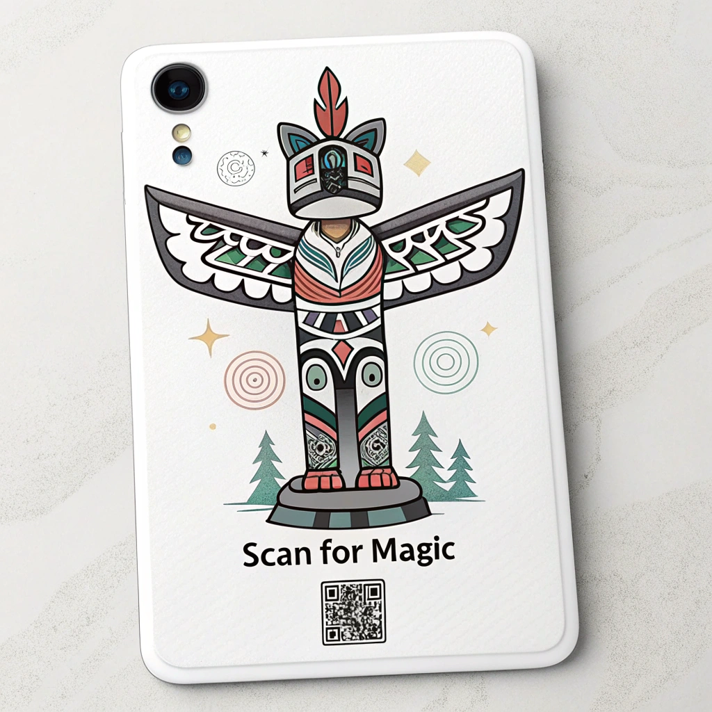 Augmented Reality (AR) Enhanced Totem Stickers: Stickers with a simple, striking graphic (e.g., an abstract EDC-themed pattern or character). When viewed through a dedicated app, the sticker triggers an AR animation or message, like a pulsating light show or a hidden message. Could have a simple prompt like 'Scan for Magic'.