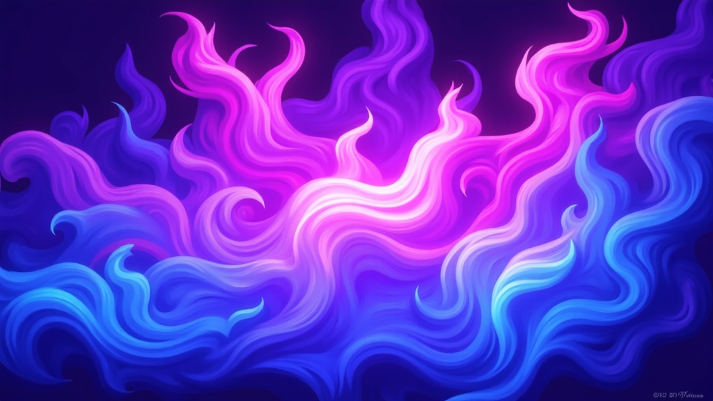 The image is an abstract digital art piece that appears to be made up of wavy lines in different shades of blue and pink. The lines are arranged in a wave-like pattern, creating a sense of movement and energy. The background is dark, making the colors of the lines stand out even more. The overall effect is a vibrant and dynamic composition that could be used as a background or wallpaper.