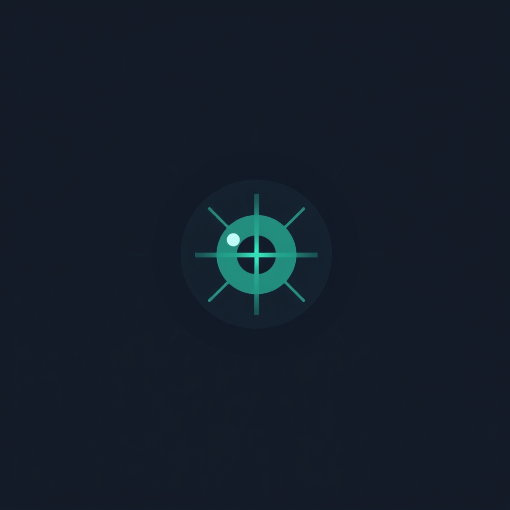 Simple Icon Idea: A minimalist eye shape incorporating a targeting reticle or a pixel grid pattern.