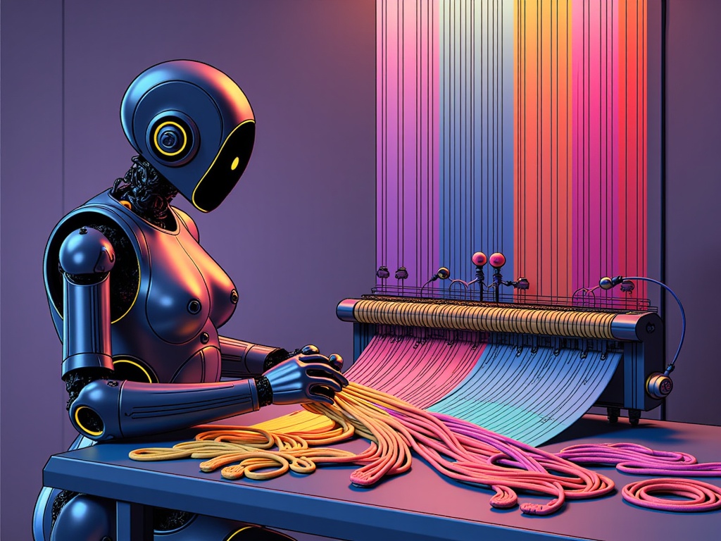 Temporal Sound Weaving: An AI that translates sound into a visual tapestry or woven textile over time. Each thread's color, thickness, and texture would correspond to different elements of the sound, creating a cumulative visual history of the audio piece.