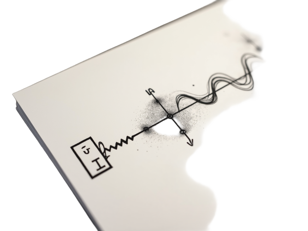 Quantum Circuit Element Tattoo: A design featuring a single qubit line from a quantum circuit. This line could show a qubit (represented by a symbol or the ket notation like |ψ⟩) entering a stylized quantum gate (like a Hadamard 'H' box) and exiting in a state of superposition, perhaps visually hinted by a change in the line or an added wave-like property.