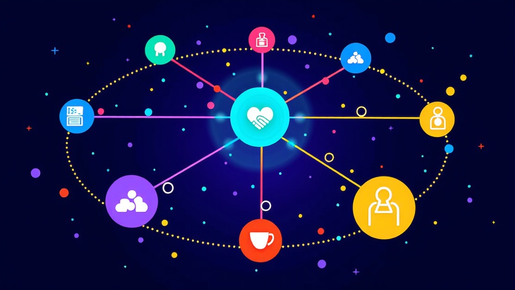 Fortified Network of Trust: Depict a network graph with nodes as Microsoft services/platforms. Secure, glowing pathways connect them, possibly with stylized handshake or interlocking ring elements at key junctions to signify trusted connections. Illustrate developers collaborating within this robust network.
