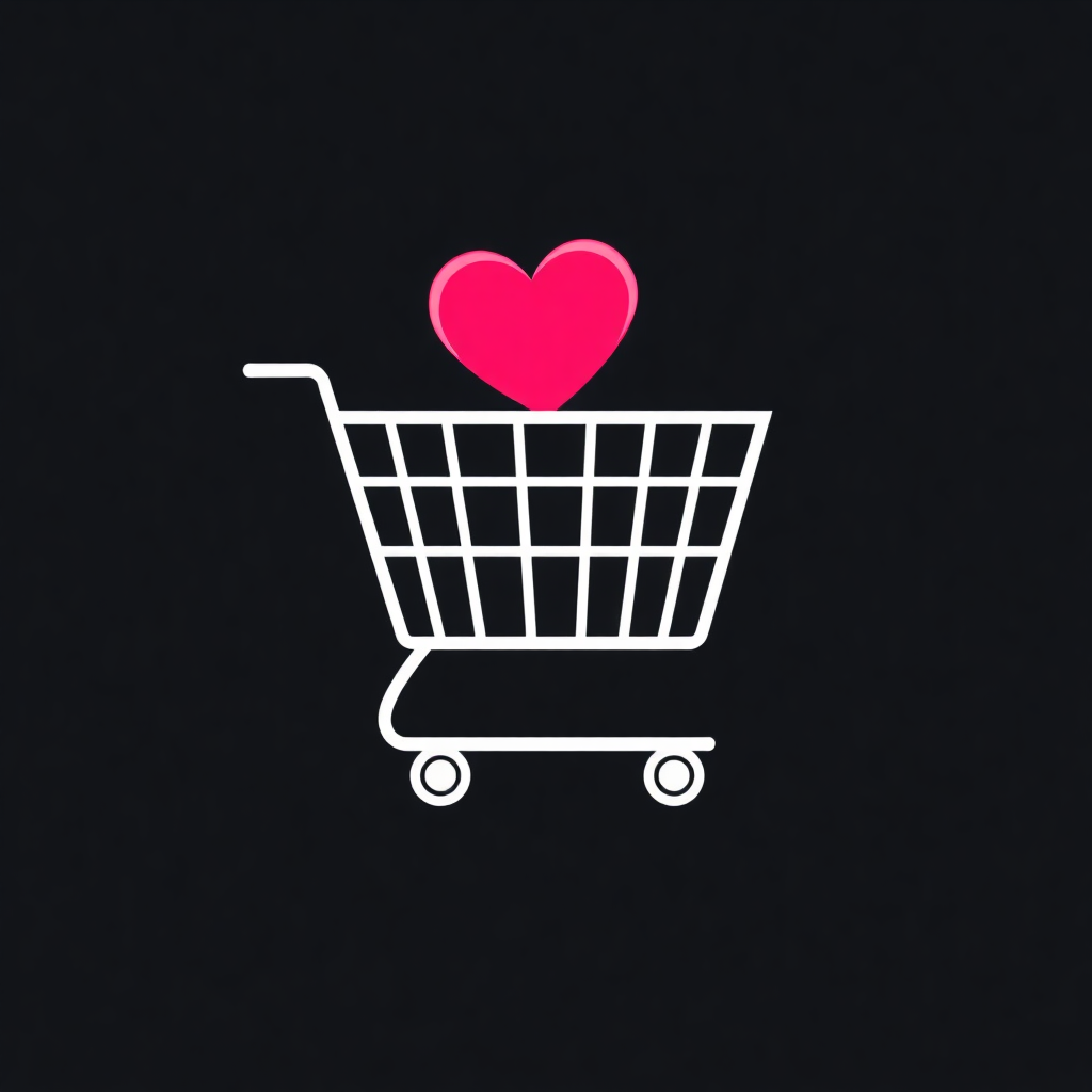 A shopping cart icon with a heart or star symbol within it, representing a special gift-giving experience.