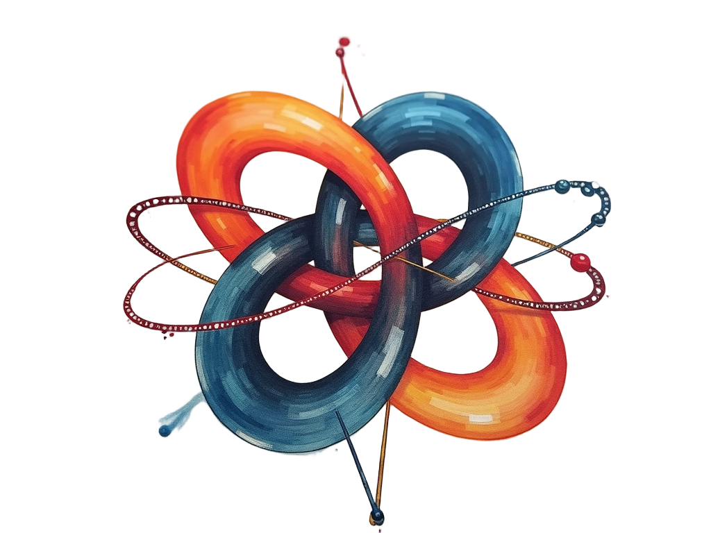 Graphic representation of orbital hybridization (e.g., sp3), showing the merging of atomic orbitals to form new hybrid orbitals, possibly forming a subtle molecular structure.