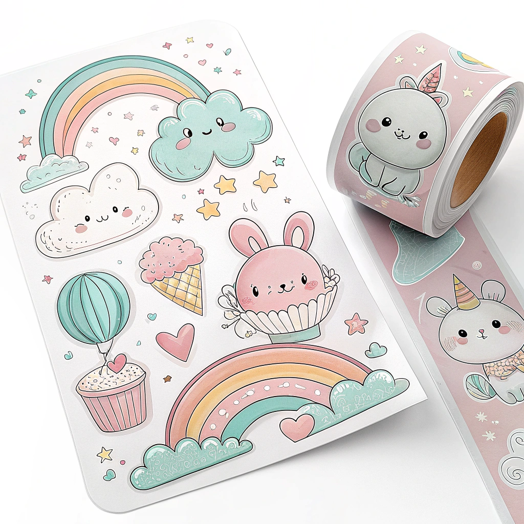 Incorporate pastel colors and soft textures into the stickers to enhance their cuteness and appeal.