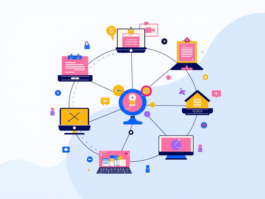 Logo Idea: Abstract representation of interconnected nodes (platforms) within a containing shape (regulation/compliance structure).