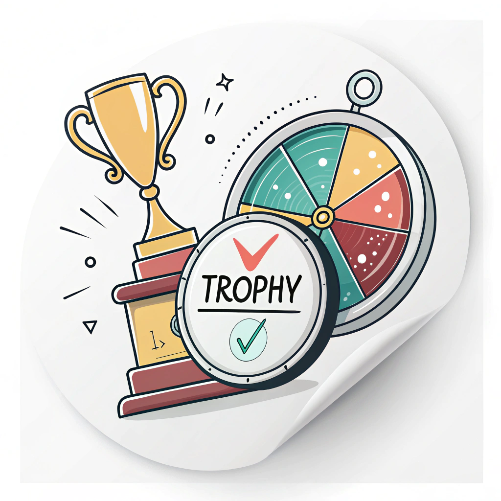 Gamified Elements & Result Visualizations: Introduce interactive elements like 'scratch-to-reveal' answers, streak counters for multi-part quizzes, and dynamic charts (e.g., animated pie or bar graphs) for poll results. Simple icon concept: A quiz sticker icon featuring a small, spinning progress wheel or a 'trophy' graphic that reveals an answer.