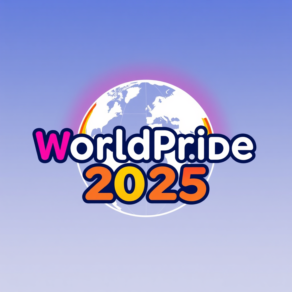 Translated User Text: WorldPride 2025 Logo Concepts - Global Spectrum: A Unified Rainbow