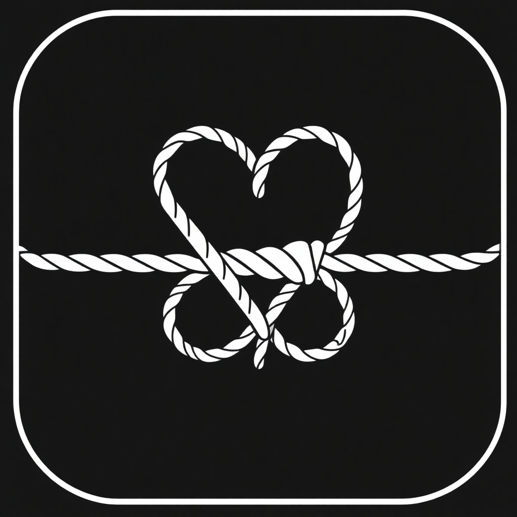 A graphic of a lasso rope forming a heart shape, symbolizing love and connection.