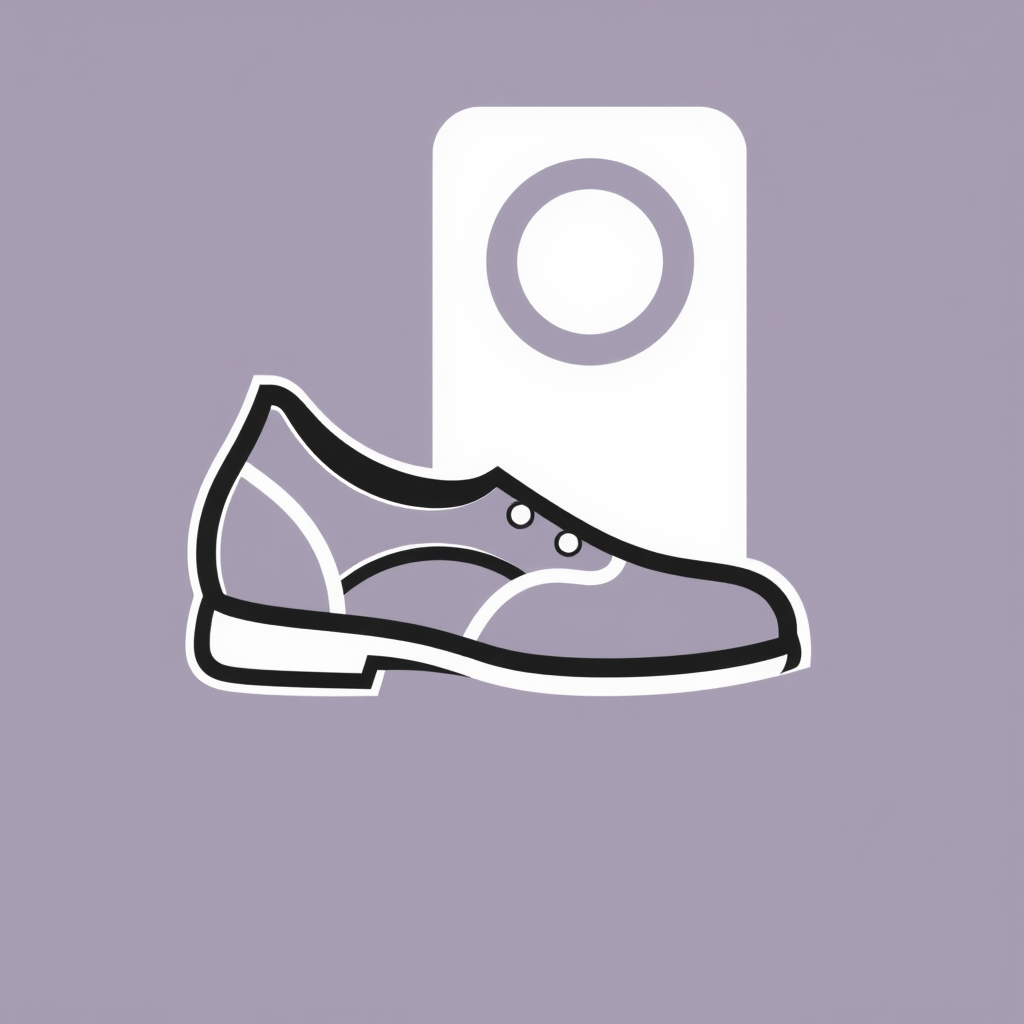 A shoe icon using a single color with no fill.