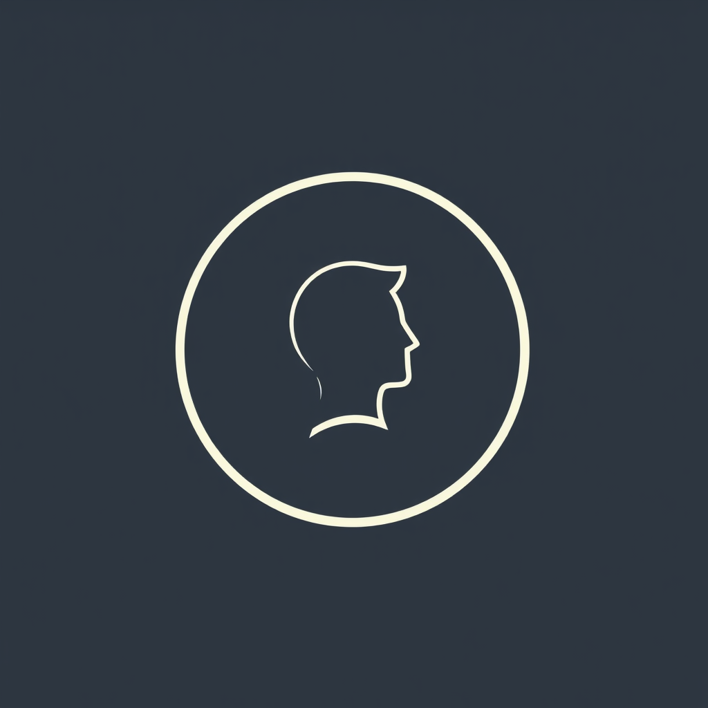 Simple Logo Idea: A minimalist icon featuring a stylized, incomplete circle (representing the grindstone) that fluidly transitions or connects to a simple human head profile silhouette, facing forward or upward, symbolizing focus and progress originating from the 'grind'.