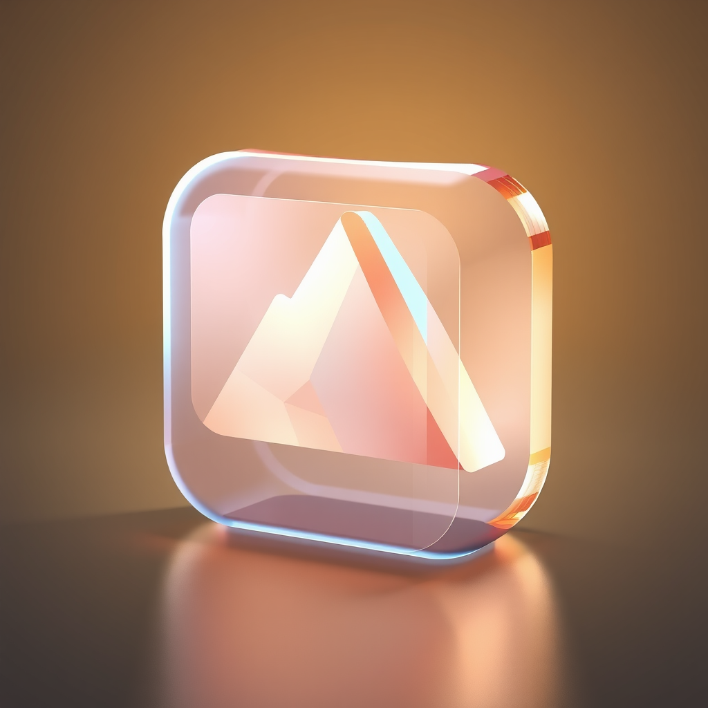 Sub-design Idea 5: Layered Transparency & Depth - Icons are composed of multiple semi-transparent layers that shift with perspective (parallax effect), giving a true sense of 3D depth to the holographic projection.