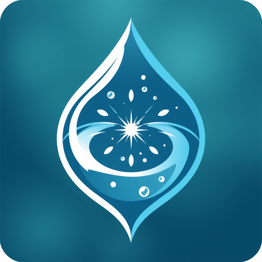 Sparkling water droplet logo