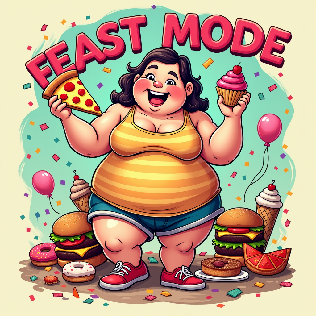 International No Diet Day T-Shirt Designs - Feast Mode: International No Diet Day Edition