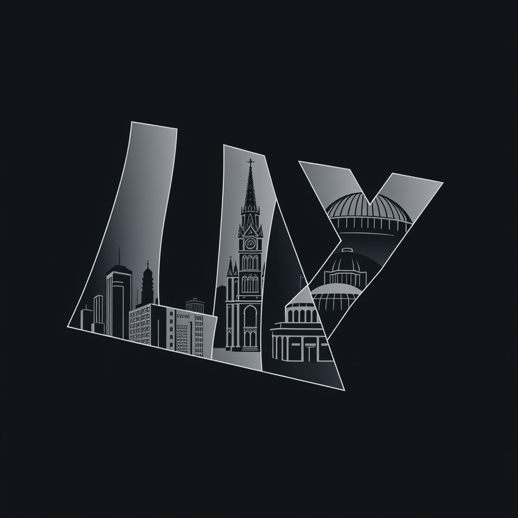 The 'LIX' numerals could be presented as overlapping or intersecting planes, creating a dynamic 3D feel. Within the negative spaces or on the facets of the numerals, subtle imagery of New Orleans landmarks (like the St. Louis Cathedral or Superdome) could be etched or embossed in a modern, minimalist style.