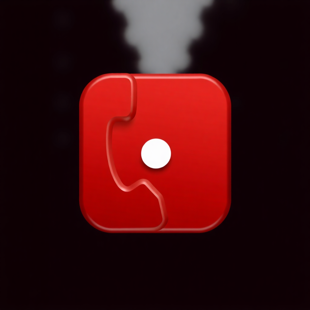 The image is a square-shaped icon with a red color and a white circle in the center. The background is black, and the icon appears to be floating in the air. The red color of the icon is vibrant and stands out against the dark background. The white circle is slightly larger than the red color, making it the focal point of the image. The overall design is simple and minimalistic.