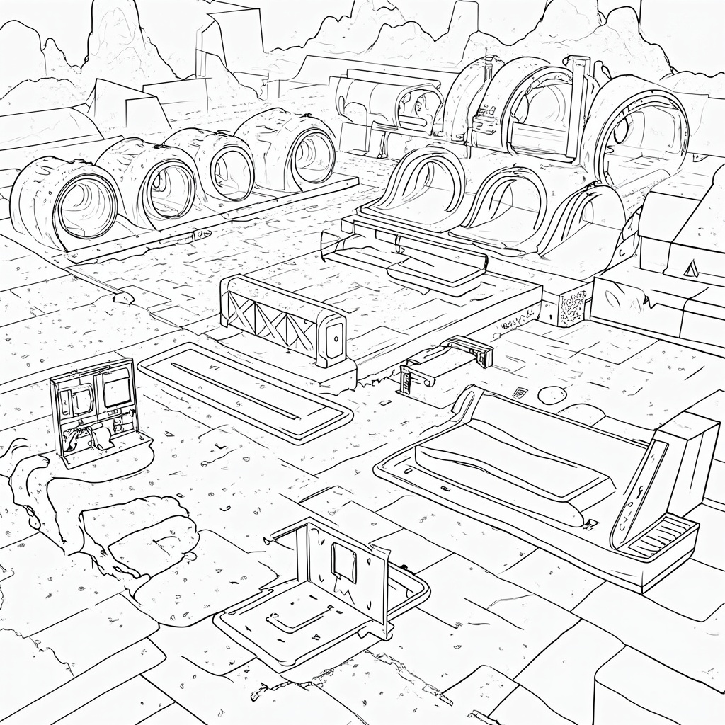 An obstacle course designed for various powers: tunnels for phasing, energy shields to block projectiles, platforms for leaping.