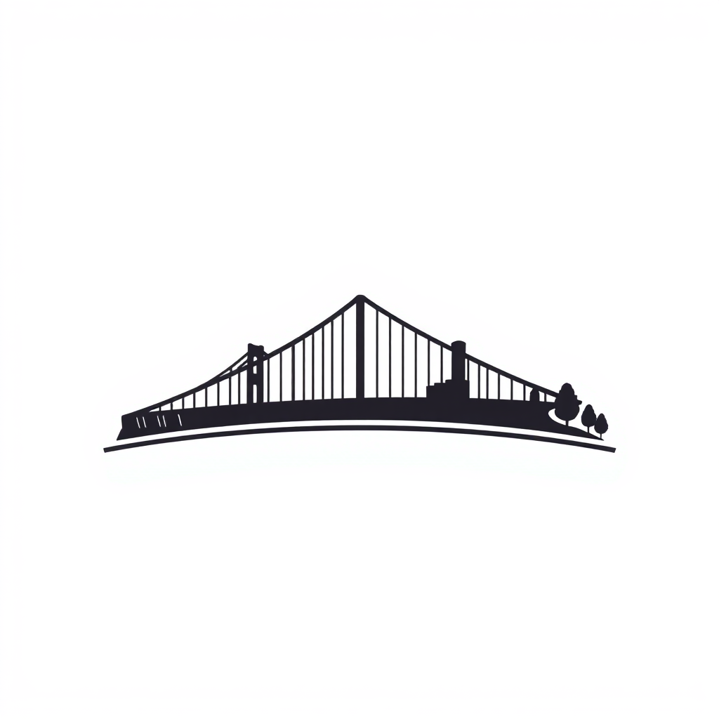 Local Landmark Silhouette: Create a logo featuring a simplified, iconic silhouette of a recognizable local landmark (e.g., a specific bridge, building, mountain, or tree). This visually anchors the business to its location and fosters a sense of local pride.